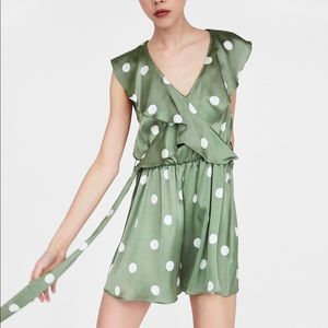 Zara polka dot jumpsuit